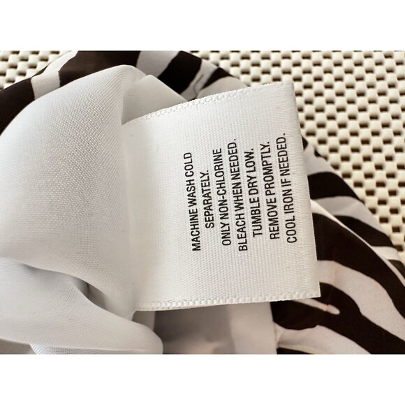 ZEBRA Print Sheath Shift Dress Sz 12 Smocked Front Sleeveless Animal Bubble Hem - Picture 11 of 13